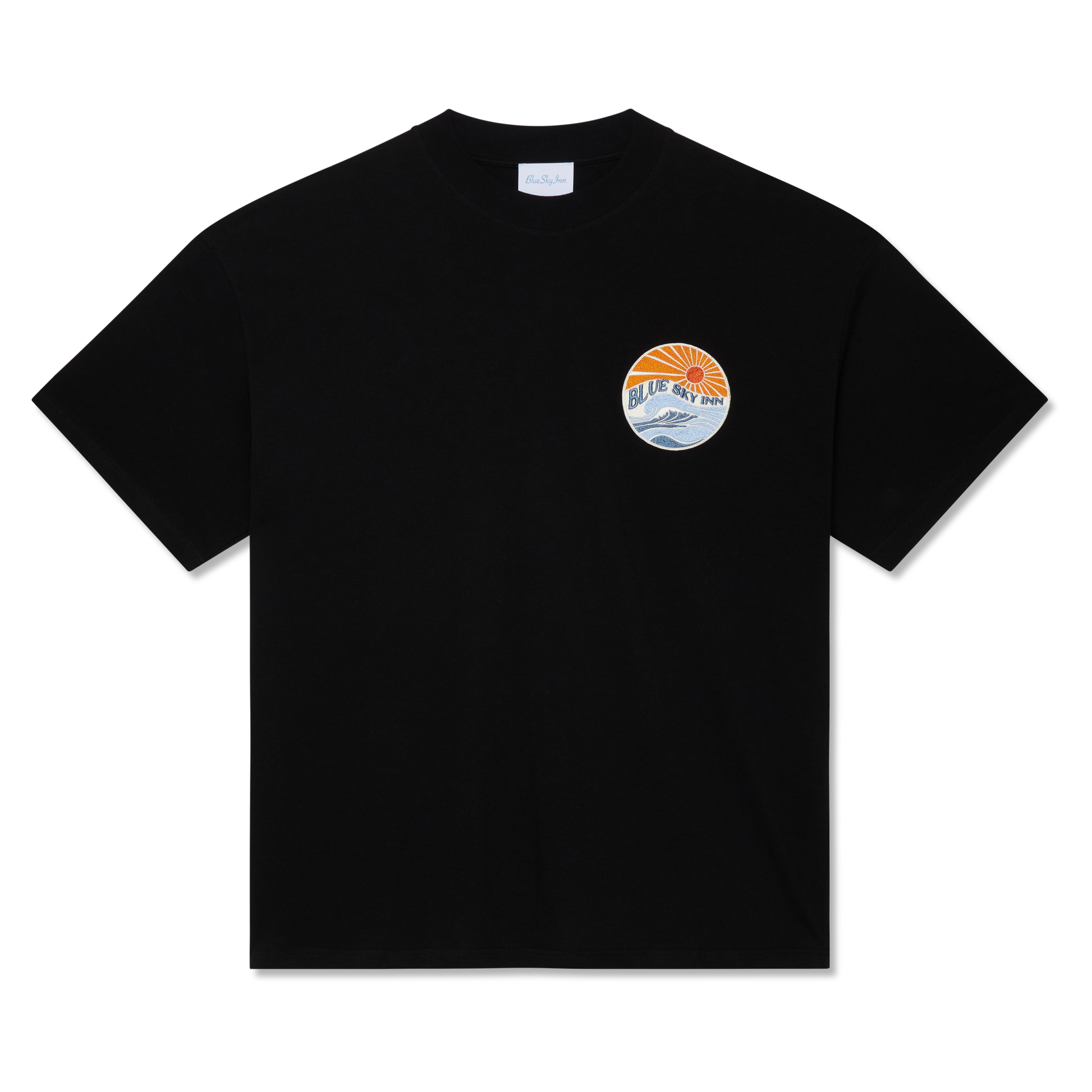 BLACK GREAT WAVE PATCH TSHIRT