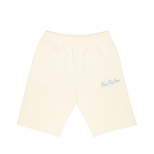 Cream Logo Shorts