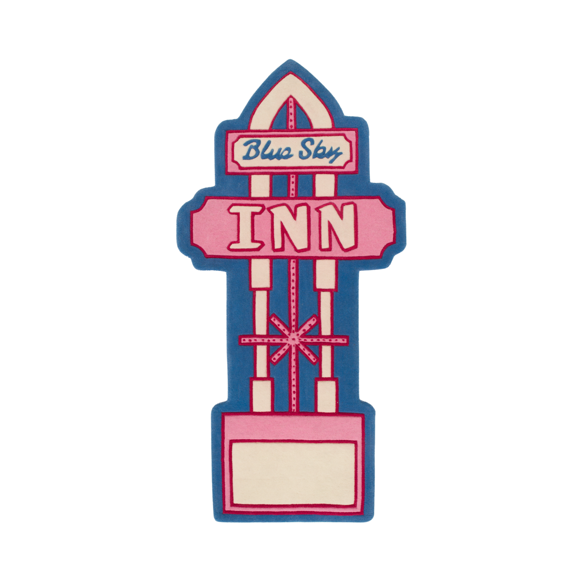 Pink Inn Sign Rug