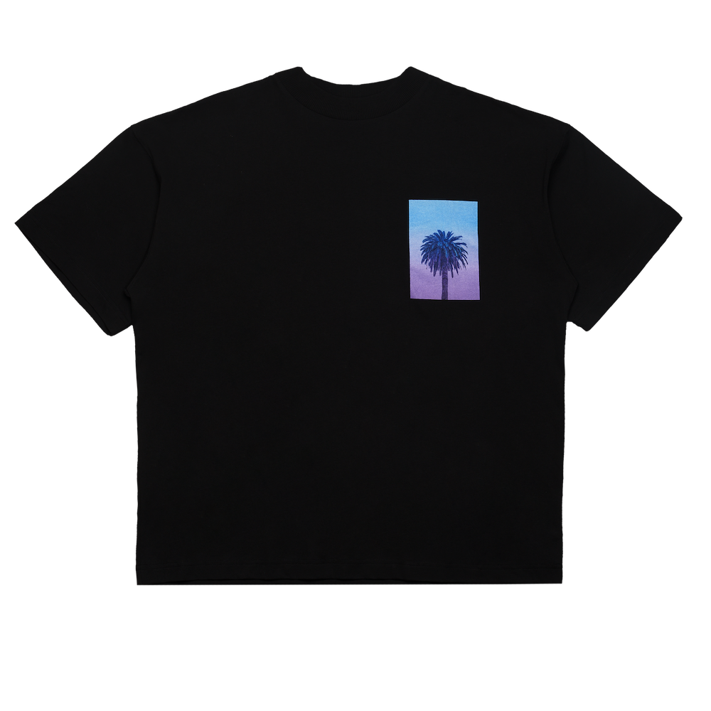 Sunset Palm Tee - Black