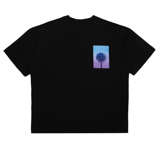 Sunset Palm Tee - Black