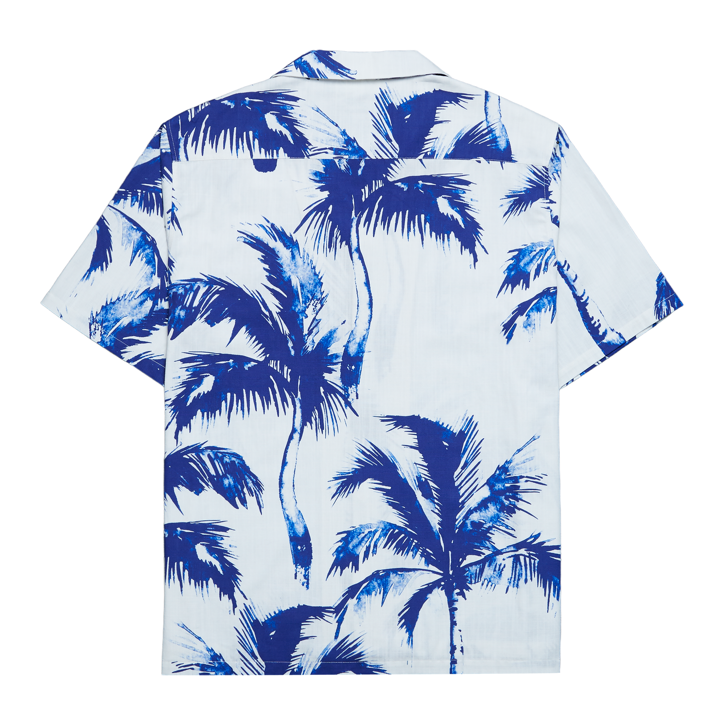 Blue Palm Linen Shirt