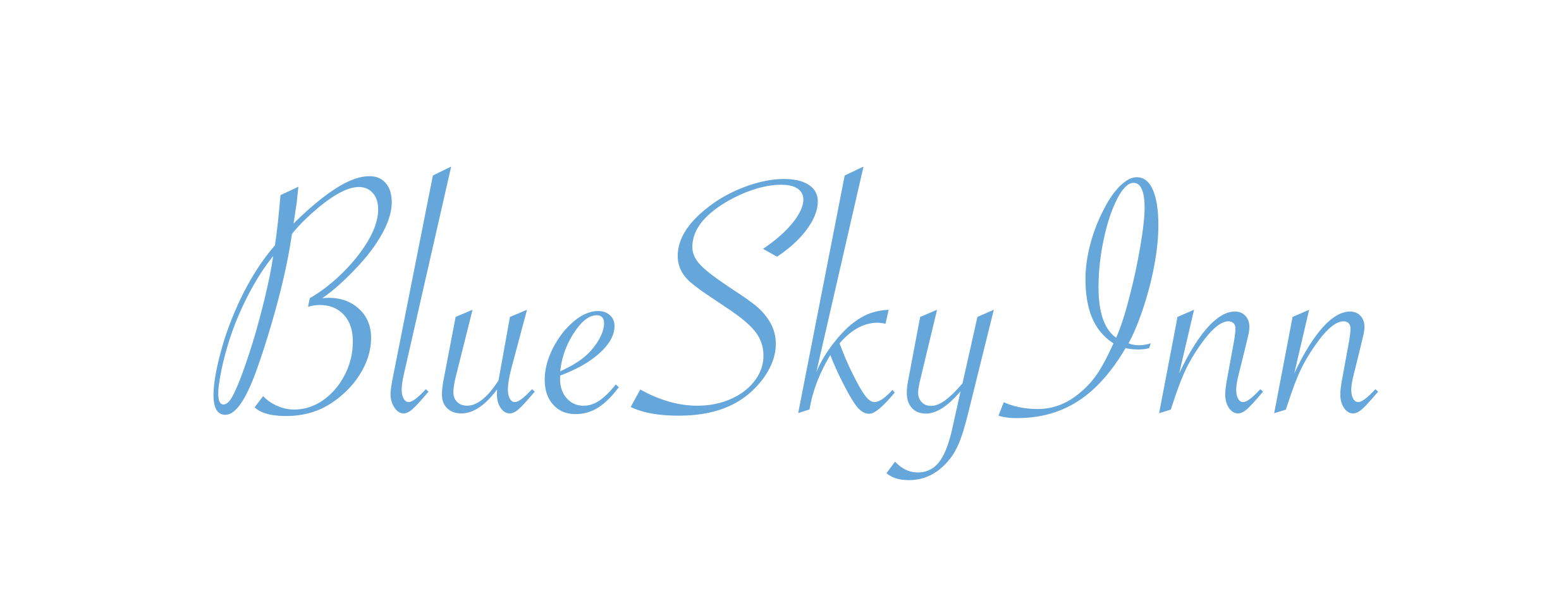 BLUE SKY INN logo-embossed flat slides